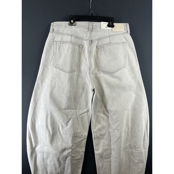 CITIZENS OF HUMANITY Horseshoe high-rise barrel-leg jeans Size 32 Light Grey - Picture 7 of 12